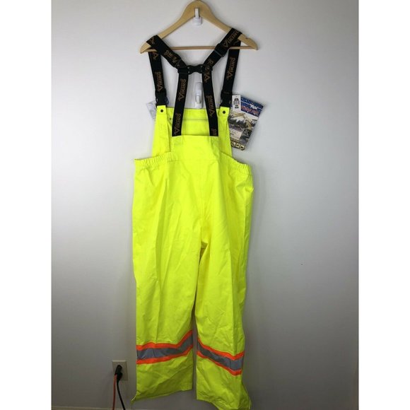 New Viking Journeyman 300D Overalls Bib Pants Hi-Viz Waterproof XXL Yellow - Picture 2 of 6